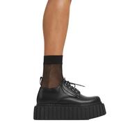 LAMODA Freaky Creepy Chunky Creepers - Black PU Platform Gothic Punk Shoes for Women, Retro Alternative Style Creepers with Thick Sole & Bold Statement Look - UK 8