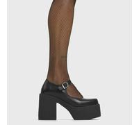 Lamoda Genius Black PU Flats Chic Slip-On Stylish Comfort Shoes Modern Look - UK6