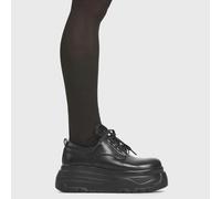 Lamoda Get It Right Black Chunky Platform Heels Stylish Trendy Party Shoes - UK3