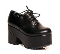 LAMODA - Impressions Chunky Platform Shoes, UK 4 Black Pu