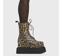 Lamoda Jungle Queen Brown Leopard Flat Shoes with Cushioned Comfort Stylish - UK4