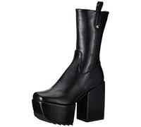 LAMODA - Kickin' It Platform Ankle Boots, EU 40, Black PU, 8 UK
