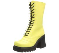 Lamoda Lemon On A Buzz Chunky Platform Ankle Boots for Women, Round Toe with Thick Platform Heel, Trendy Lemon PU Ankle Boots for Casual, Party, Street-Style, or Fashion Looks, UK 7