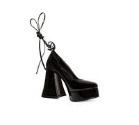 LAMODA Women's Lost Queen Court Shoe, Black Patent, 8 UK