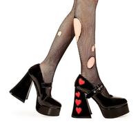 LAMODA Women's Love Sick Court Shoe, Black Patent, 6 UK