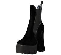 Lamoda Lumiel Platform Ankle Boots BlackPAT, Chunky High Heel Design, Cushioned Insole Comfort, Durable Synthetic Upper, Trendy Statement Shoes for Parties or Streetwear UK5
