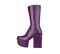 LAMODA Women's Magnolia Mid Calf Boot, Purple PU, 5 UK