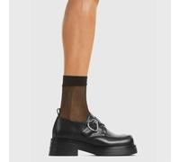 Lamoda Make Me Black PU Platform Shoes Comfortable Stylish Everyday Wear - UK3