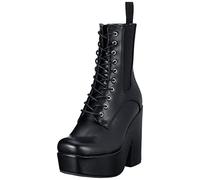 LAMODA Morning Stroll Women's Black Polyurethane Ankle Brace 36 EU, Black Polyurethane, 4 UK