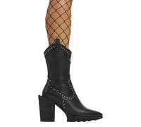 Lamoda No Insecurities Black PU Ankle Boots Women Chunky Platform Shoes - UK3