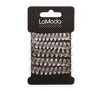 LaModa No Kinks Hair Ponytailer/Invisible Bobble. Clear. Pack of 5