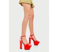 Lamoda Not Over Yet Platform Sandals PAT, Bold Platform Sandals - Red - UK 4 - Casual