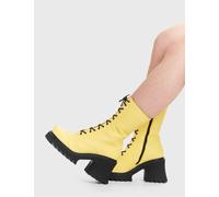 Lamoda On A Buzz Lemon PU Chunky Platform Ankle Boots Trendy Bold Fashion - UK5