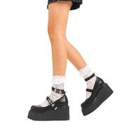 Lamoda Persuasive BlackPU Chunky Platform Creeper Shoes Bold Streetwear - UK5