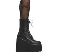 LAMODA Pretty Fly Women Strappy Matte Black Platform Sandals UK4, Elegant High Heels with Cushioned Insole Comfortable Evening and Casual Footwear Stylish Modern Design