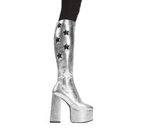 LAMODA Reflections Women’s Silver PU Black Flats Shoes with Cushioned Insole for Comfortable Everyday, Office, Casual Outings, Evening Events and Stylish Occasions, UK7