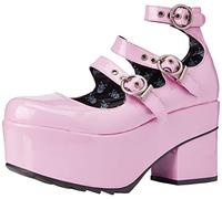 Lamoda Run The World PinkPAT Chunky Platform Dolly Shoes for Women Stylish Trendy Closed Toe Comfortable Cushioned Insole Party and Casual Summer Footwear UK7