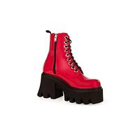 LAMODA Women's Run to You Red Ankle Boot, Red Patent, 3 UK