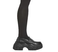 LAMODA Scheming Black Platform High Heel Ankle Boots Black PU, Stylish Women's Chunky Heel Shoes with Cushioned Insole, Durable Sole, Comfortable Fit, Perfect for Parties, Everyday Wear, UK 7