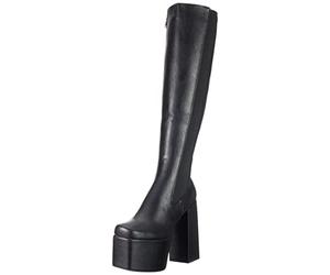 LAMODA - Secrets Platform Knee High Boots, EU 38 / UK 5, Black PU, 6 UK