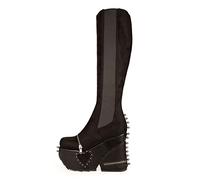 LAMODA - Spell On You Chunky Platform Wedge Boots, EU 36 / UK 3, Black PU, 4 UK