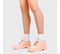 Lamoda Stay in Skool Pink Shoes - Stylish Comfortable PU Sneakers for Women - UK5