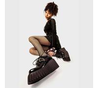 Lamoda Stick To It Black Patent Chunky Platform Creeper Shoes Gothic - UK5