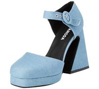 Lamoda Chunky Ankle Boots Undeniable Round Toe Platform Zip Denim - Blue - UK 7