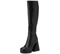 Lamoda Vendetta BlackPU Platform Knee High Boots for Women,Padded Insole for All-Day Comfort, Chunky Platform Sole, Bold Trendy Design, Perfect for Casual Wear, Fashionable Knee High Footwear, UK6