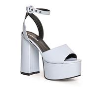 LAMODA Women's All for You Extreme Court Shoe, Blue Patent, 3 UK