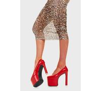 Lamoda Women's 'Baddy' Platform Heels in Red | Size: 7 Lamoda Red 7