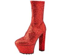 LAMODA - Women's Bling Out Platform Ankle Boots in UK5