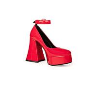 LAMODA Women's Build Me Up Court Shoe, Red Patent, 6 UK