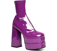 LAMODA Women's Cassette Ankle Boot, Purple Patent, 6 UK
