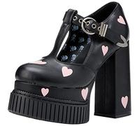 LAMODA Women's Distant Lovers Court Shoe, Black Pu, 3 UK