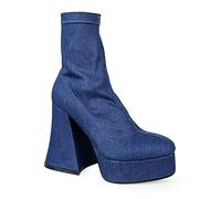 LAMODA Women's Fashion Killer Ankle Boot, Denim, 3 UK