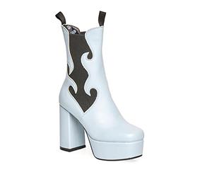 LAMODA Women's Feelings Ankle Boot, Blue Pu, 8 UK