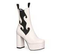 LAMODA Women's Feelings Ankle Boot, White Pu, 6 UK