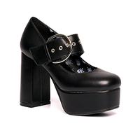 LAMODA Women's Forget Me Court Shoe, Black Pu, 4 UK