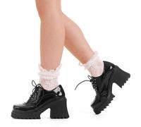 Lamoda Women's 'Good Evening' Chunky Brogue Shoes in Black | Size: 6 Lamoda Black 6