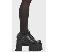 Lamoda Women's Haunted House Edgy Black PU Platform Creeper Boots Fashion Statement | Size: 5 Lamoda Black 5