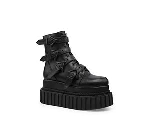 LAMODA Women's Instable Ankle Boot, Black PU, 6.5 UK