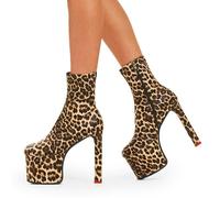 Lamoda Women's 'Join The Club' Platform Ankle Boots in Brown | Size: 5 Lamoda Brown 5