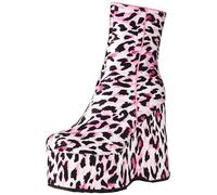 LAMODA - Women's Jungle Feaver Chunky Platform Ankle Boots in UK4