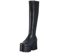 LAMODA Women's Keep Watching Knee High Boot, Black PU, 7 UK