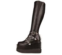 LAMODA Women's Landslide Knee high Boot, Black PU, 6.5 UK