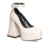LAMODA Women's Last Flight Court Shoe, White Pu, 5 UK