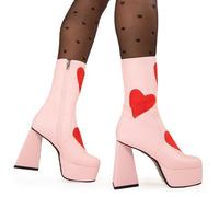 Lamoda Women's 'Letter To My Lover' Platform Ankle Boots | Size: 3 Lamoda Multicolor 3