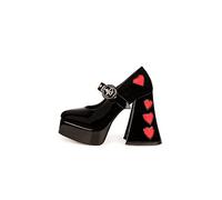 LAMODA Women's Love Sick Court Shoe, Black Patent, 3 UK