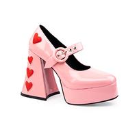 LAMODA Women's Love Sick Court Shoe, Pink Patent, 4 UK